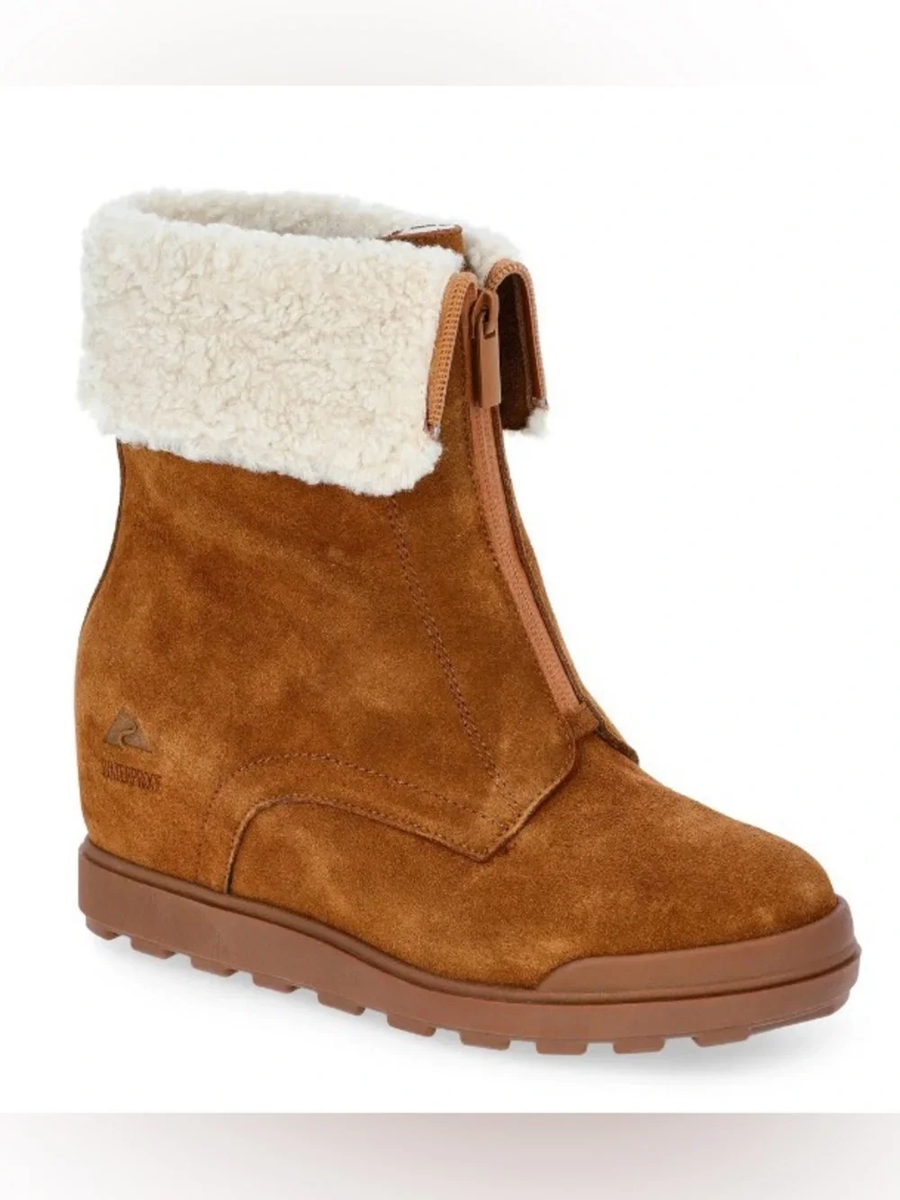 Ozark Trail Women’s Wedge Zip Sherpa Lined Winter Casual Boots